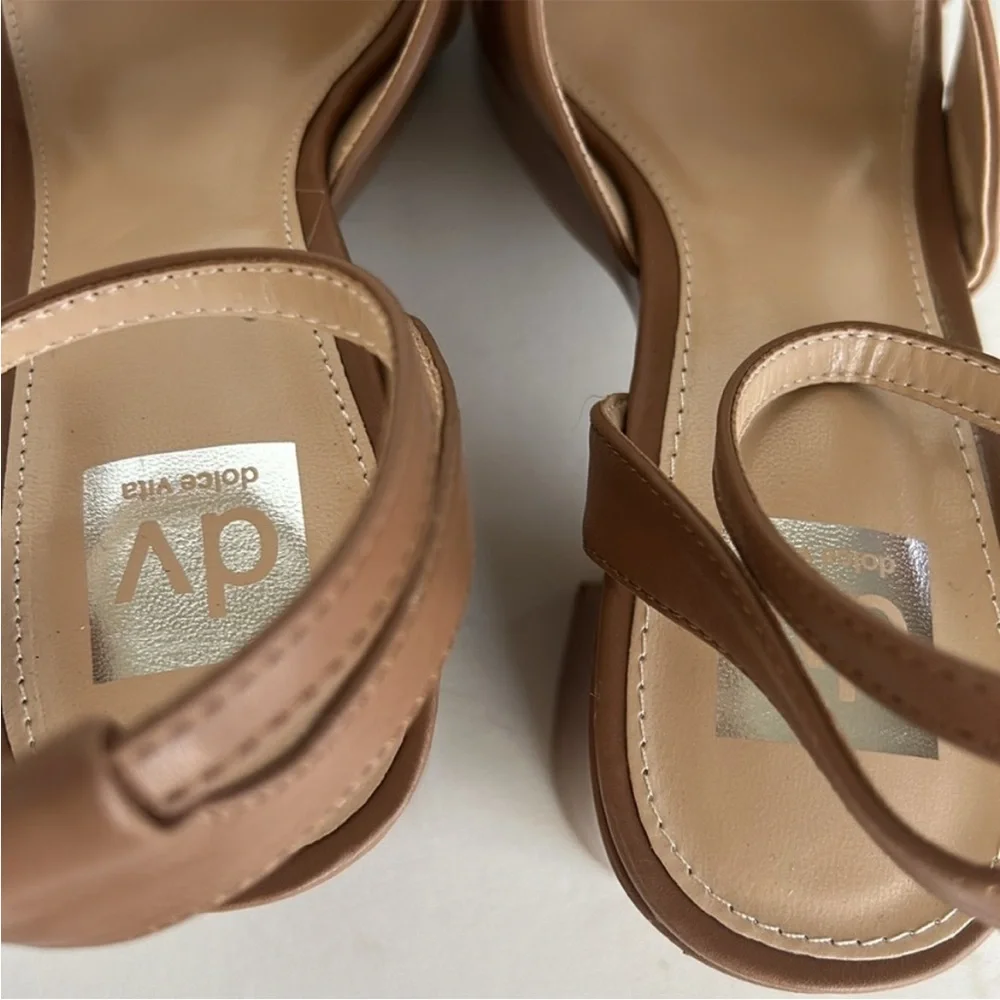 DOLCE VITA CARAMEL LEATHER WESSI HEELS